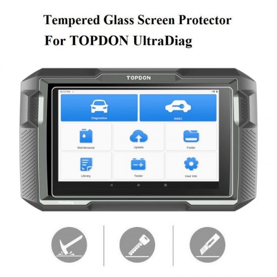 Tempered Glass Screen Protector for TOPDON UltraDiag Scan Tool - Click Image to Close